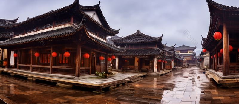 雨后古城复古色古城风景旅游实拍摄影图,高清,摄影图,摄影图片,图片大全,摄影图免费下载